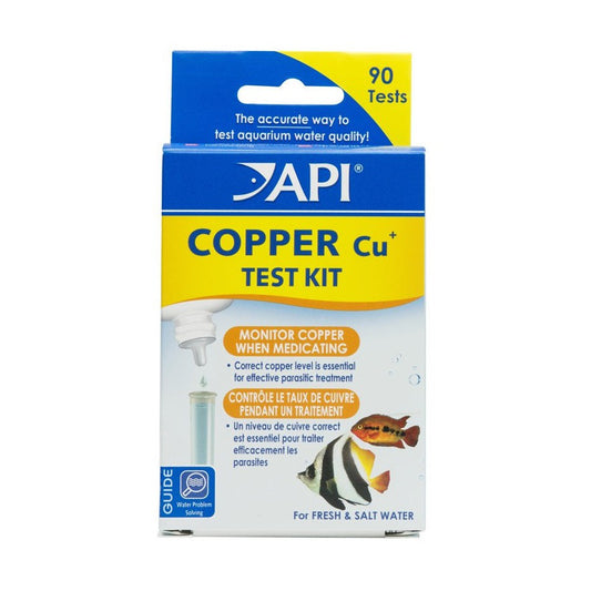 API Copper Cu+ Test Kit Monitor Copper when Medicating in Freshwater and Saltwater Aquariums