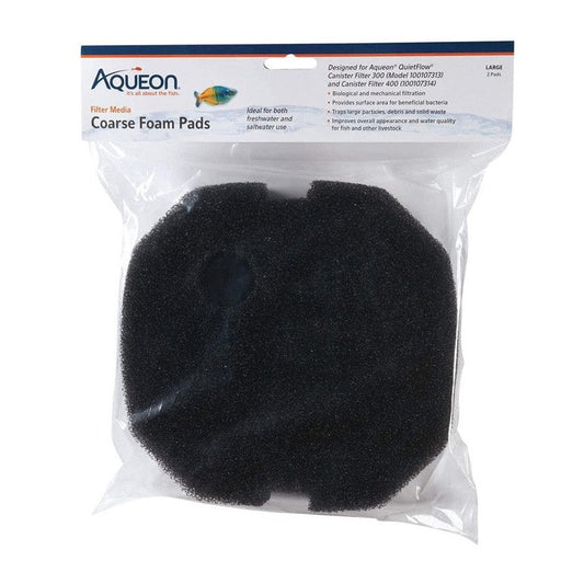 Aqueon Coarse Foam Pads Large for QuietFlow 300 and 400 Canister Filters