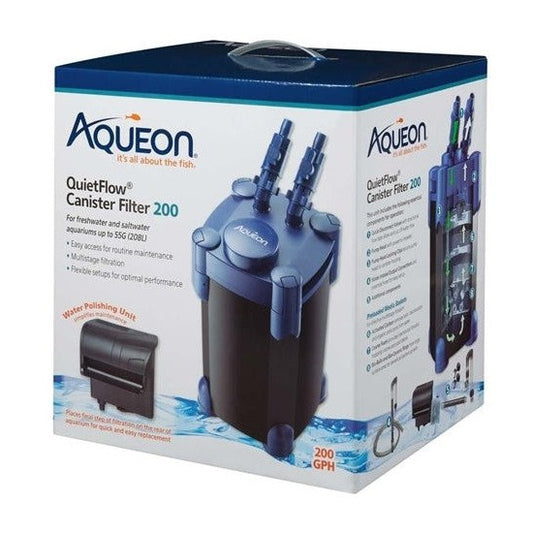 Aqueon QuietFlow Canister Filter for Freshwater and Saltwater Aquariums