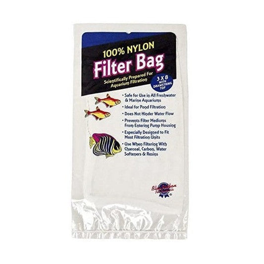Blue Ribbon Pet 100% Nylon Filter Bag with Drawstring Top for Aquarium Filtration