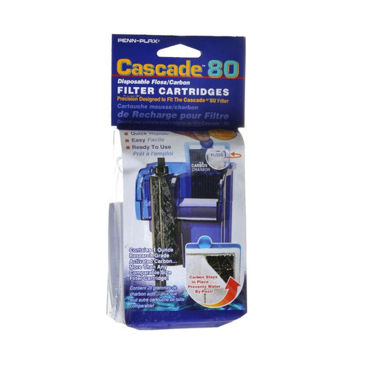 Cascade 80 Power Filter Disposable Floss / Carbon Filter Cartridges