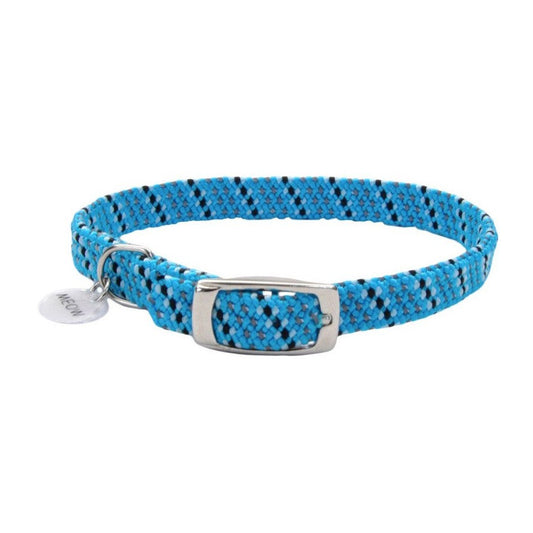 Coastal Pet Elastacat Reflective Safety Collar with Charm Blue/Black