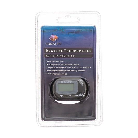 Coralife Battery-Operated Digital Thermometer for Aquariums and Terrariums
