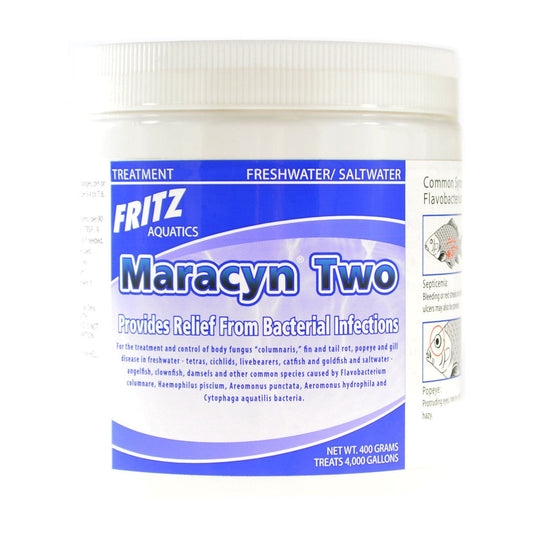Fritz Aquatics Maracyn Two Bacterial Treatment Powder for Freshwater and Saltwater Aquariums Jar