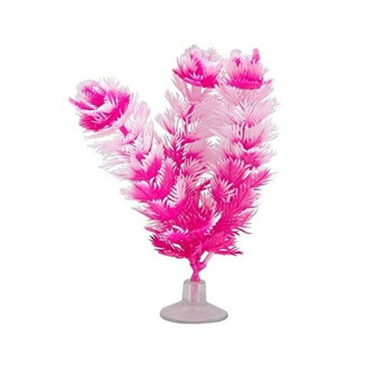 Marina Betta Foxtail Hot Pink/White Plastic Plant