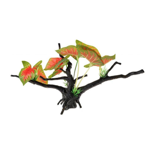 Penn Plax Driftwood Plant Green and Red Wide