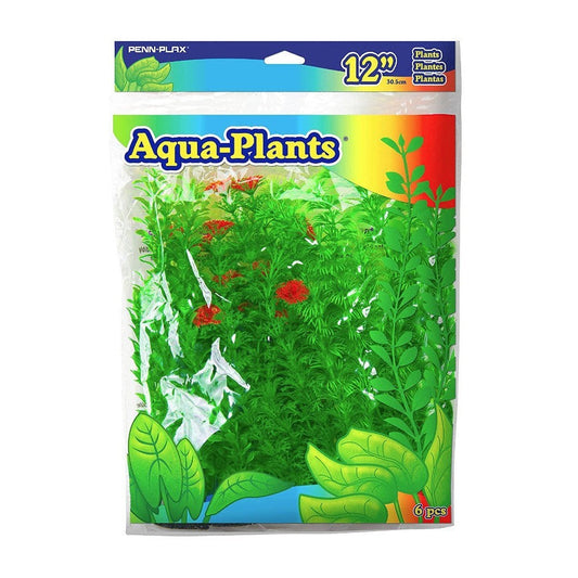 Penn Plax Plastic Plant Pack Green Aquarium Plants