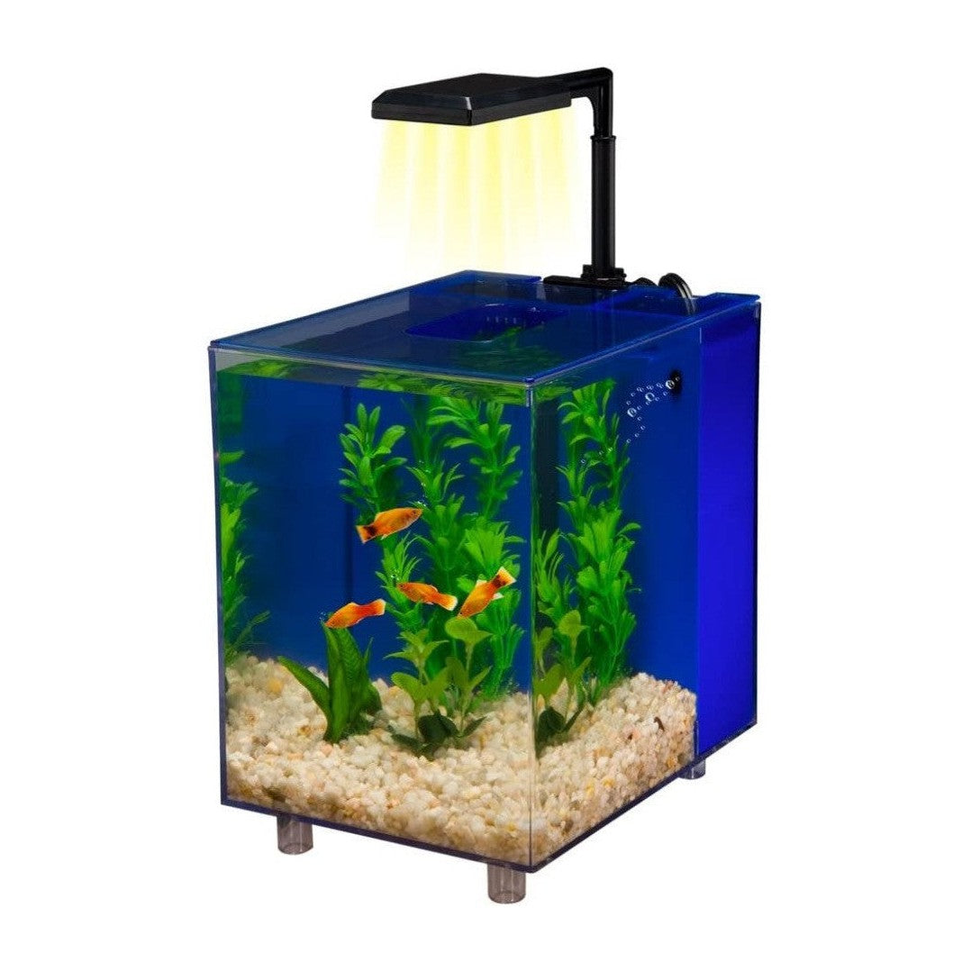 Penn Plax Prism Nano Desktop Aquarium Kit Blue 2 Gallons