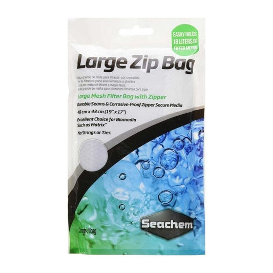 Seachem Large Mesh Zip Bag for Aquarium Filter Media