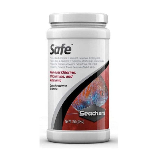 Seachem Safe Removes Chlorine, Chloramine, Ammonia, Destoxifies Nitrite and Nitrate in Aquariums