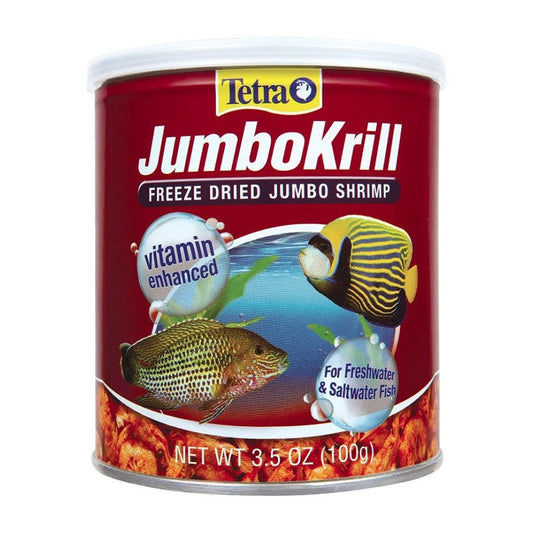 Tetra JumboKrill Freeze Dried Jumbo Shrimp Vitamin Enhanced Fish Food