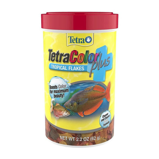 Tetra TetraColor Plus Tropical Flakes Fish Food Boosts Color for Maximum Beauty