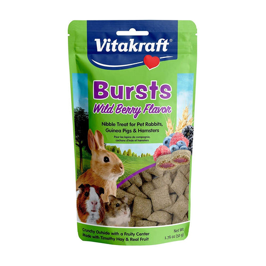 Vitakraft Bursts Treat for Rabbits, Guinea Pigs and Hamsters Wild Berry Flavor