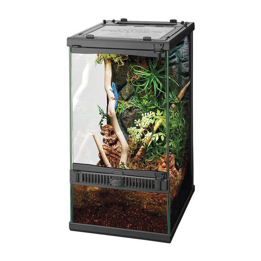 Zilla Front Opening Terrarium with Realistic Rock Foam Background