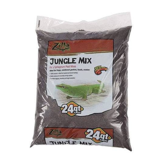 Zilla Jungle Mix with Fir and Sphagnum Peat Moss for Frogs, Rainforest Geckos, Toads and Snakes