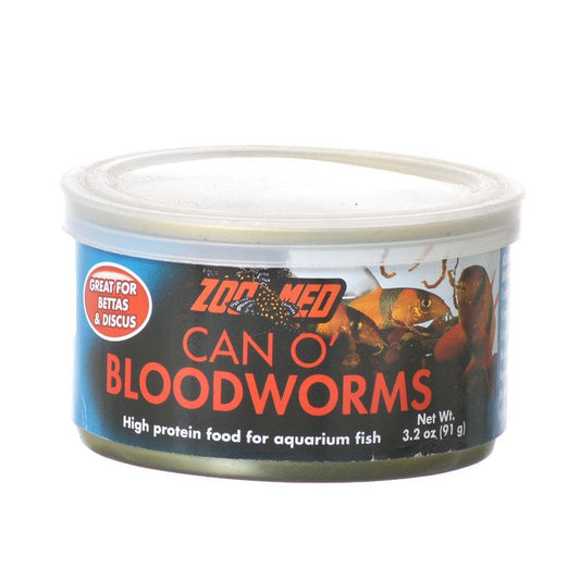 Zoo Med Can O' Bloodworms High Protein Food for Aquarium Fish