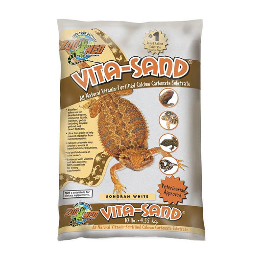 Zoo Med Vita-Sand Sonoran White All Natural Vitamin Fortified Calcium Carbonate Substrate