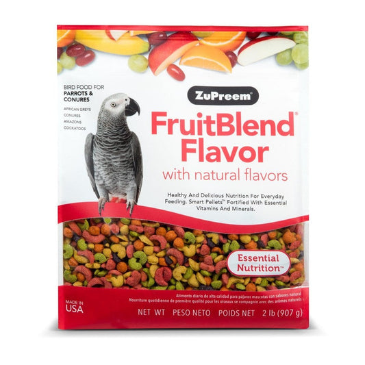 ZuPreem FruitBlend Flavor with Natural Flavors Bird Food for Parrots and Conures