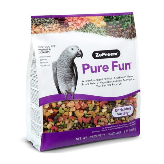 ZuPreem Pure Fun Enriching Variety Mix Bird Food for Parrots and Conures